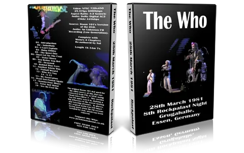 Artwork Cover of The Who 1981-03-28 DVD Essen Proshot