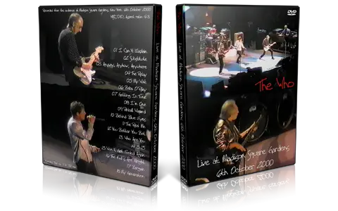 Artwork Cover of The Who 2000-10-06 DVD New York City Audience