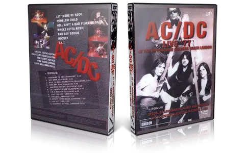 Artwork Cover of ACDC 1977-10-27 DVD London Proshot