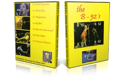 Artwork Cover of The B-52s 1983-05-14 DVD Dortmund Proshot