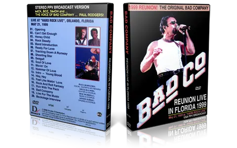 Artwork Cover of Bad Company 1999-05-21 DVD Orlando Proshot