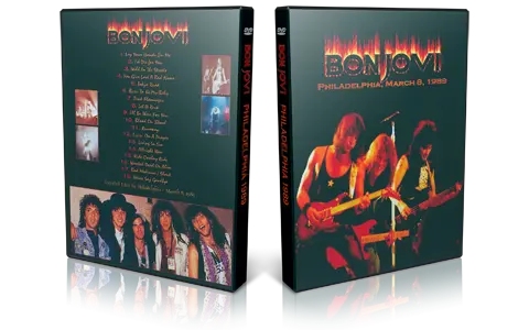 Artwork Cover of Bon Jovi 1989-03-08 DVD Philadelphia Proshot