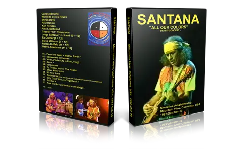 Artwork Cover of Carlos Santana 1992-10-10 DVD Mountain View Proshot