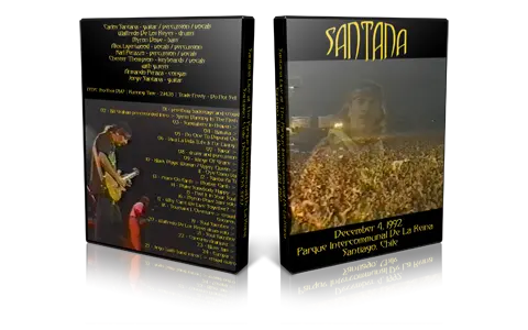 Artwork Cover of Carlos Santana 1992-12-04 DVD Santiago Proshot
