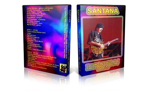 Artwork Cover of Carlos Santana 2004-07-17 DVD Napoli Proshot