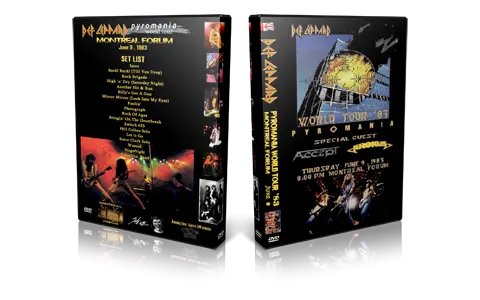 Artwork Cover of Def Leppard 1983-06-09 DVD Montreal Audience