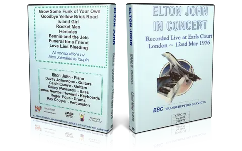 Artwork Cover of Elton John 1976-05-12 DVD London Proshot