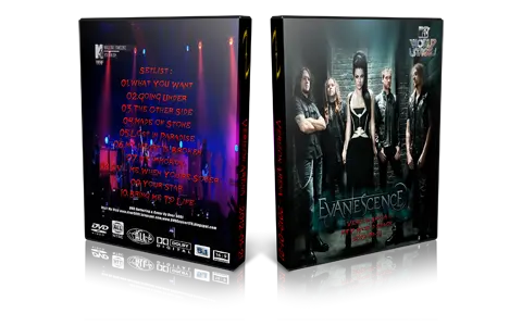 Artwork Cover of Evanescence 2012-01-21 DVD Little Rock Proshot