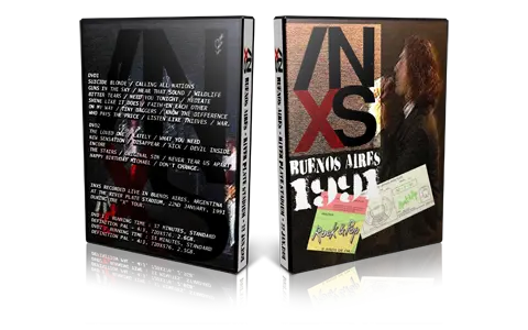 Artwork Cover of INXS 1991-01-22 DVD Buenos Aires Proshot