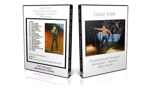 Artwork Cover of Iggy Pop 1987-06-06 DVD Seinajoki Proshot