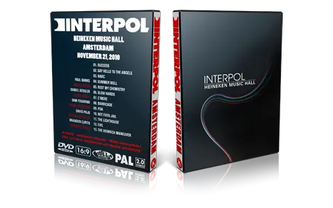 Artwork Cover of Interpol 2010-11-21 DVD Amsterdam Proshot