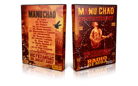 Artwork Cover of Manu Chao 2007-07-30 DVD Vic-Fezensac Proshot