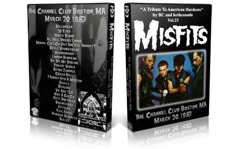 Artwork Cover of Misfits 1983-03-20 DVD Boston Proshot