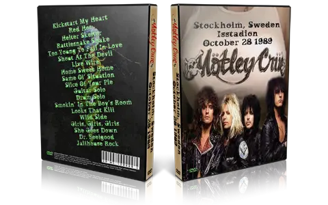 Artwork Cover of Motley Crue 1989-10-28 DVD Stockholm Audience