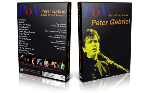 Artwork Cover of Peter Gabriel 1987-06-27 DVD London Proshot