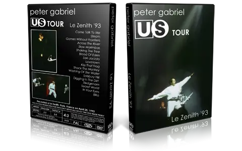 Artwork Cover of Peter Gabriel 1993-04-25 DVD Paris Audience