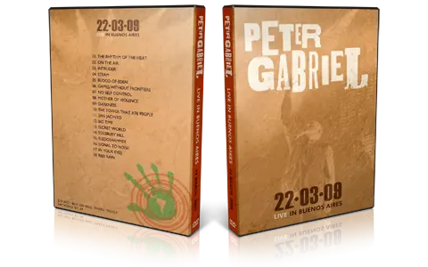 Artwork Cover of Peter Gabriel 2009-03-22 DVD Buenos Aires Proshot