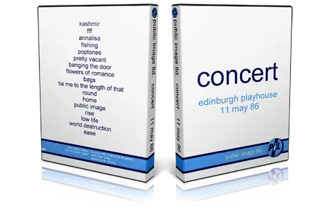 Artwork Cover of Public Image Ltd 1986-05-11 DVD Edinburgh Audience