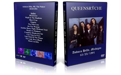 Artwork Cover of Queensryche 1991-10-25 DVD Auburn Hills Proshot