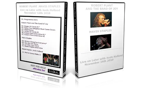Artwork Cover of Robert Plant 2010-11-16 DVD London Proshot