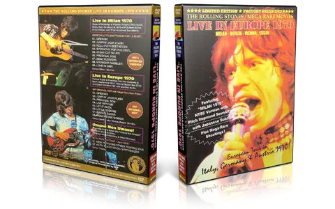 Artwork Cover of Rolling Stones Compilation DVD Live in Europe 1970 Audience