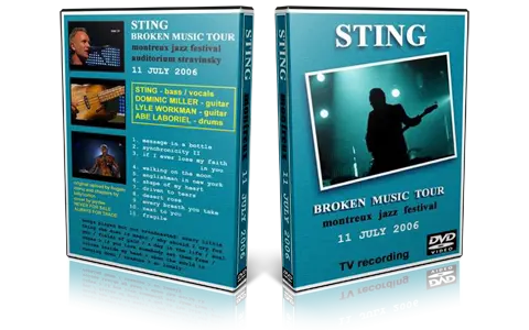 Artwork Cover of Sting 2006-07-11 DVD Montreux Proshot