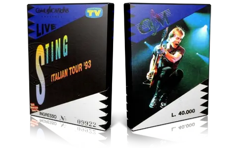 Artwork Cover of Sting Compilation DVD Italian Tour 1993 Proshot