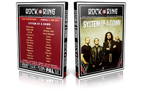 Artwork Cover of System Of A Down 2011-06-05 DVD Nurburg Proshot