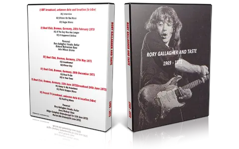 Artwork Cover of Taste Compilation DVD 1969-1974 TV Broadcast Proshot