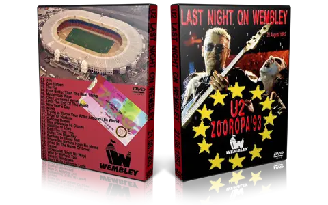 Artwork Cover of U2 1993-08-21 DVD London Audience