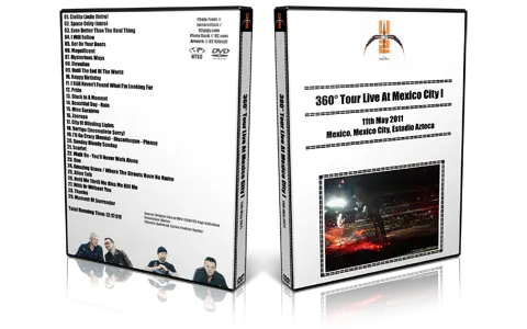 Artwork Cover of U2 2011-05-11 DVD Mexico City Audience