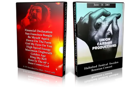 Artwork Cover of Union Carbide Productions 2003-06-14 DVD Hultsfred Proshot