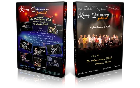 Artwork Cover of Various Artists Compilation DVD King Crimson Festival 2008 Audience