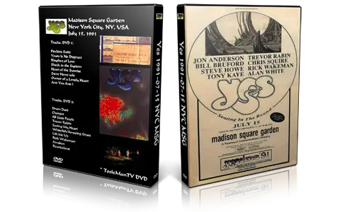 Artwork Cover of Yes 1991-07-15 DVD New York City Audience