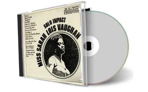 Artwork Cover of Sarah Vaughan Compilation CD New York 1952 Soundboard
