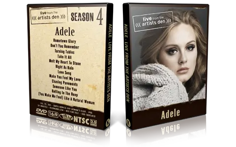 Artwork Cover of Adele 2011-02-25 DVD Santa Monica Proshot