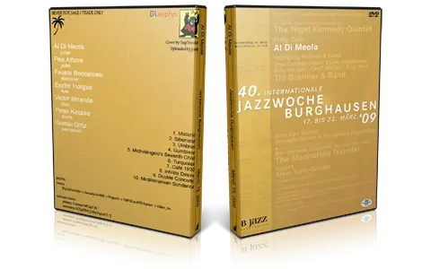 Artwork Cover of Al Di Meola 2009-03-19 DVD Burghausen Proshot