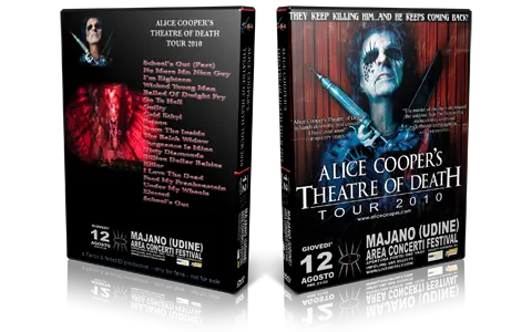 Artwork Cover of Alice Cooper 2010-08-12 DVD Udine Audience