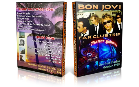 Artwork Cover of Bon Jovi 1998-10-24 DVD Fort Lauderdale Proshot