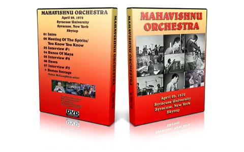 Artwork Cover of Mahavishnu Orchestra 1972-04-29 DVD Syracuse Proshot