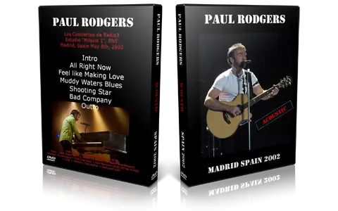 Artwork Cover of Paul Rodgers 2002-05-08 DVD Madrid Proshot