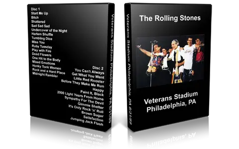 Artwork Cover of Rolling Stones 1989-08-31 DVD Philadelphia Audience