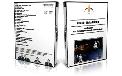 Artwork Cover of U2 2011-07-14 DVD Philadelphia Audience