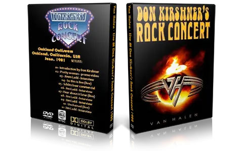 Artwork Cover of Van Halen Compilation DVD Don Kirshner Rock Concert 1982 Proshot