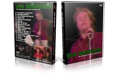 Artwork Cover of Van Morrison 1974-07-29 DVD San Francisco Proshot