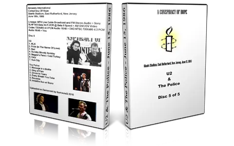 Artwork Cover of Various Artists Compilation DVD A Conspiracy Of Hope 86 Vol 5 Proshot