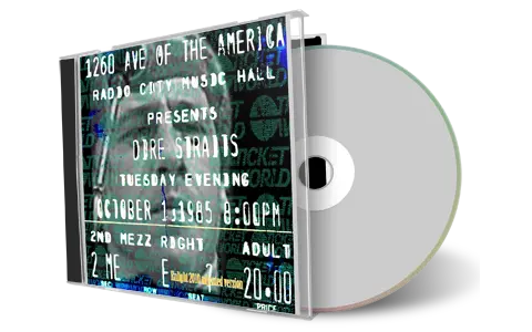 Artwork Cover of Dire Straits 1985-10-11 CD New York City Audience
