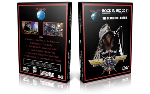 Artwork Cover of Motorhead 2011-09-25 DVD Rio de Janeiro Proshot