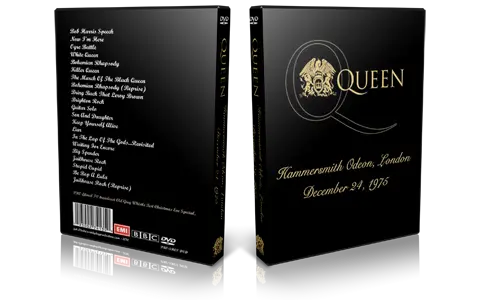 Artwork Cover of Queen 1975-12-24 DVD London Proshot