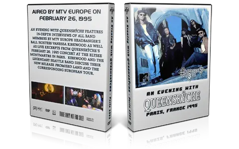 Artwork Cover of Queensryche 1995-02-20 DVD Paris Proshot